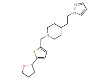 4-[2-(1H-pyrazol-1-yl)ethyl]-1-{[5-(tetrahydrofuran-2-yl)-2-thienyl]methyl}piperidine