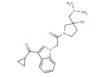 cyclopropyl[1-(2-{3-[(dimethylamino)methyl]-3-hydroxy-1-pyrrolidinyl}-2-oxoethyl)-1H-indol-3-yl]methanone