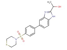 1-{5-[4-(thiomorpholin-4-ylsulfonyl)phenyl]-1H-benzimidazol-2-yl}ethanol