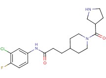 N-(3-chloro-4-fluorophenyl)-3-[1-(pyrrolidin-3-ylcarbonyl)piperidin-4-yl]propanamide