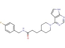 N-(4-fluorobenzyl)-3-[1-(7H-pyrrolo[2,3-d]pyrimidin-4-yl)piperidin-4-yl]propanamide