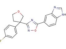 5-{3-[3-(4-fluorophenyl)tetrahydrofuran-3-yl]-1,2,4-oxadiazol-5-yl}-1H-benzimidazole