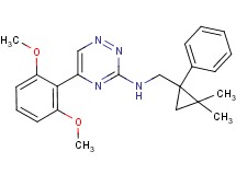 5-(2,6-dimethoxyphenyl)-N-[(2,2-dimethyl-1-phenylcyclopropyl)methyl]-1,2,4-triazin-3-amine