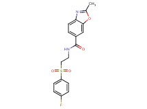 N-{2-[(4-fluorophenyl)sulfonyl]ethyl}-2-methyl-1,3-benzoxazole-6-carboxamide