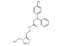 N-[2-(4-ethyl-4H-1,2,4-triazol-3-yl)ethyl]-3-(4-methylphenyl)-3-phenylpropanamide