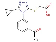 {[4-(3-acetylphenyl)-5-cyclopropyl-4H-1,2,4-triazol-3-yl]thio}acetic acid