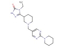 4-ethyl-5-{1-[(2-piperidin-1-ylpyrimidin-5-yl)methyl]piperidin-3-yl}-2,4-dihydro-3H-1,2,4-triazol-3-one