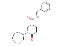 N-benzyl-1-cycloheptyl-6-oxo-3-piperidinecarboxamide