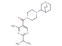 3-{4-[(2-isopropyl-4-methyl-5-pyrimidinyl)carbonyl]-1-piperazinyl}quinuclidine