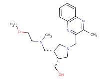 {(3R*,4R*)-4-{[(2-methoxyethyl)(methyl)amino]methyl}-1-[(3-methylquinoxalin-2-yl)methyl]pyrrolidin-3-yl}methanol