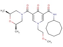 N-cyclooctyl-5-{[(2R*,6S*)-2,6-dimethyl-4-morpholinyl]carbonyl}-1-(2-methoxyethyl)-4-oxo-1,4-dihydro-3-pyridinecarboxamide