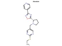 2-(ethylthio)-5-{[(2S)-2-(3-pyridin-4-yl-1,2,4-oxadiazol-5-yl)pyrrolidin-1-yl]methyl}pyrimidine