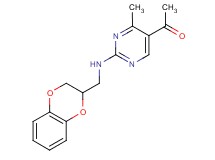 1-{2-[(2,3-dihydro-1,4-benzodioxin-2-ylmethyl)amino]-4-methylpyrimidin-5-yl}ethanone
