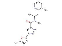 N-methyl-3-(5-methyl-2-furyl)-N-[1-methyl-2-(3-methylpyridin-2-yl)ethyl]-1H-pyrazole-5-carboxamide