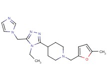 4-[4-ethyl-5-(1H-imidazol-1-ylmethyl)-4H-1,2,4-triazol-3-yl]-1-[(5-methyl-2-furyl)methyl]piperidine
