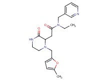 N-ethyl-2-{1-[(5-methyl-2-furyl)methyl]-3-oxo-2-piperazinyl}-N-(3-pyridinylmethyl)acetamide