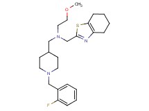 N-{[1-(2-fluorobenzyl)-4-piperidinyl]methyl}-2-methoxy-N-(4,5,6,7-tetrahydro-1,3-benzothiazol-2-ylmethyl)ethanamine