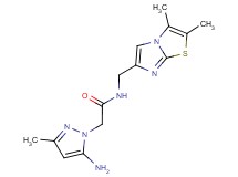 2-(5-amino-3-methyl-1H-pyrazol-1-yl)-N-[(2,3-dimethylimidazo[2,1-b][1,3]thiazol-6-yl)methyl]acetamide