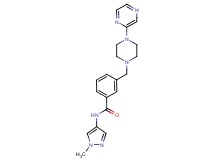 N-(1-methyl-1H-pyrazol-4-yl)-3-[(4-pyrazin-2-ylpiperazin-1-yl)methyl]benzamide