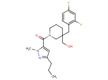 {3-(2,4-difluorobenzyl)-1-[(1-methyl-3-propyl-1H-pyrazol-5-yl)carbonyl]-3-piperidinyl}methanol