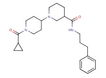 1'-(cyclopropylcarbonyl)-N-(3-phenylpropyl)-1,4'-bipiperidine-3-carboxamide