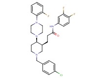 3-{(3S*,4R*)-1-(4-chlorobenzyl)-4-[4-(2-fluorophenyl)-1-piperazinyl]-3-piperidinyl}-N-(3,4-difluorophenyl)propanamide