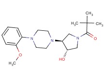 (3S*,4S*)-1-(2,2-dimethylpropanoyl)-4-[4-(2-methoxyphenyl)-1-piperazinyl]-3-pyrrolidinol