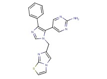 5-[1-(imidazo[2,1-b][1,3]thiazol-6-ylmethyl)-4-phenyl-1H-imidazol-5-yl]pyrimidin-2-amine