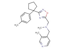 N-methyl-1-{3-[1-(4-methylphenyl)cyclopentyl]-1,2,4-oxadiazol-5-yl}-N-[(3-methyl-4-pyridinyl)methyl]methanamine