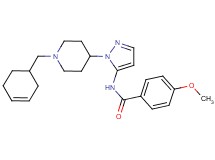 N-{1-[1-(3-cyclohexen-1-ylmethyl)-4-piperidinyl]-1H-pyrazol-5-yl}-4-methoxybenzamide
