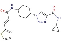 N-cyclopropyl-1-(cis-4-{[(2E)-3-(2-thienyl)-2-propenoyl]amino}cyclohexyl)-1H-1,2,3-triazole-4-carboxamide