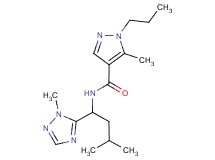 5-methyl-N-[3-methyl-1-(1-methyl-1H-1,2,4-triazol-5-yl)butyl]-1-propyl-1H-pyrazole-4-carboxamide