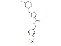 5-[(3-hydroxy-1-piperidinyl)methyl]-N-[3-(trifluoromethoxy)benzyl]-3-isoxazolecarboxamide