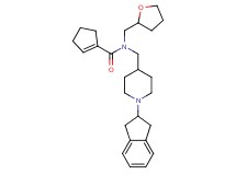 N-{[1-(2,3-dihydro-1H-inden-2-yl)-4-piperidinyl]methyl}-N-(tetrahydro-2-furanylmethyl)-1-cyclopentene-1-carboxamide