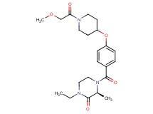(3S)-1-ethyl-4-(4-{[1-(methoxyacetyl)-4-piperidinyl]oxy}benzoyl)-3-methyl-2-piperazinone