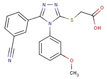 {[5-(3-cyanophenyl)-4-(3-methoxyphenyl)-4H-1,2,4-triazol-3-yl]thio}acetic acid