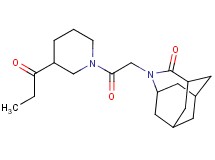 4-[2-oxo-2-(3-propionyl-1-piperidinyl)ethyl]-4-azatricyclo[4.3.1.1~3,8~]undecan-5-one