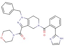 1-benzyl-5-[2-(1H-imidazol-2-yl)benzoyl]-3-(4-morpholinylcarbonyl)-4,5,6,7-tetrahydro-1H-pyrazolo[4,3-c]pyridine