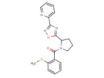 2-(5-{1-[2-(methylthio)benzoyl]-2-pyrrolidinyl}-1,2,4-oxadiazol-3-yl)pyridine