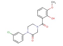 1-(3-chlorophenyl)-4-(2-hydroxy-3-methoxybenzoyl)-2-piperazinone