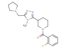 1-(2-fluorobenzoyl)-3-[4-methyl-5-(pyrrolidin-1-ylmethyl)-4H-1,2,4-triazol-3-yl]piperidine