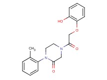 4-[(2-hydroxyphenoxy)acetyl]-1-(2-methylphenyl)-2-piperazinone