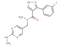 3-(3-fluorophenyl)-N-methyl-N-{[2-(methylamino)-5-pyrimidinyl]methyl}-1H-pyrazole-4-carboxamide