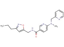 6-[methyl(pyridin-2-ylmethyl)amino]-N-[(3-propylisoxazol-5-yl)methyl]nicotinamide