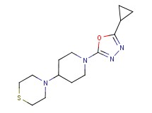 4-[1-(5-cyclopropyl-1,3,4-oxadiazol-2-yl)piperidin-4-yl]thiomorpholine