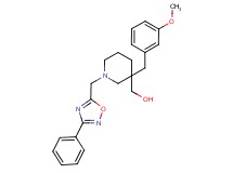 {3-(3-methoxybenzyl)-1-[(3-phenyl-1,2,4-oxadiazol-5-yl)methyl]-3-piperidinyl}methanol