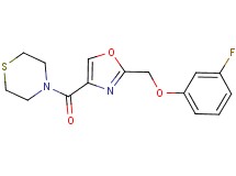 4-({2-[(3-fluorophenoxy)methyl]-1,3-oxazol-4-yl}carbonyl)thiomorpholine