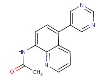 N-(5-pyrimidin-5-ylquinolin-8-yl)acetamide