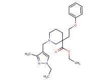 ethyl 1-[(1-ethyl-3-methyl-1H-pyrazol-4-yl)methyl]-3-(2-phenoxyethyl)-3-piperidinecarboxylate