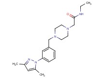 2-{4-[3-(3,5-dimethyl-1H-pyrazol-1-yl)benzyl]-1-piperazinyl}-N-ethylacetamide